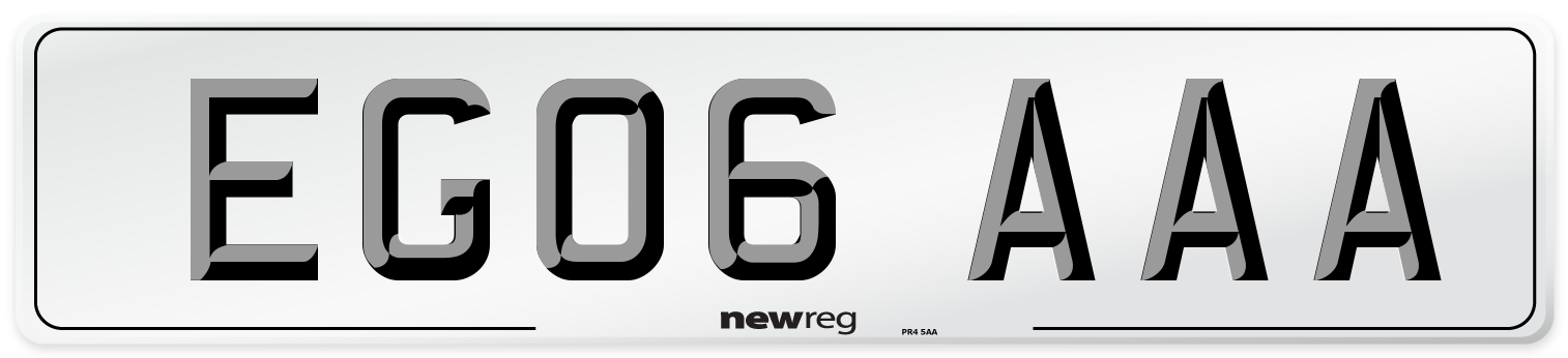 EG06 AAA Number Plate from New Reg